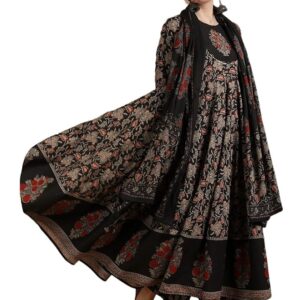 gosriki women’s viscose anarkali kurta sets | elegant long kurti with flared design | ethnic wear for women & girls | anarkali suit for women | anarkali kurta set with dupatta