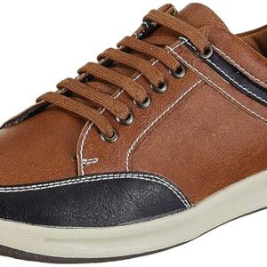 centrino casual sneakers for men | stylish lace up sneakers with cushioned insole | comfortable walking shoes with rounded front & anti skid sole (3322)